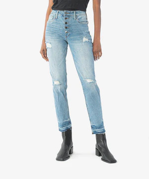 Rachael High Rise Fab Ab Mom Straight Leg (Exclusive, Advanced Wash) | Kut From Kloth