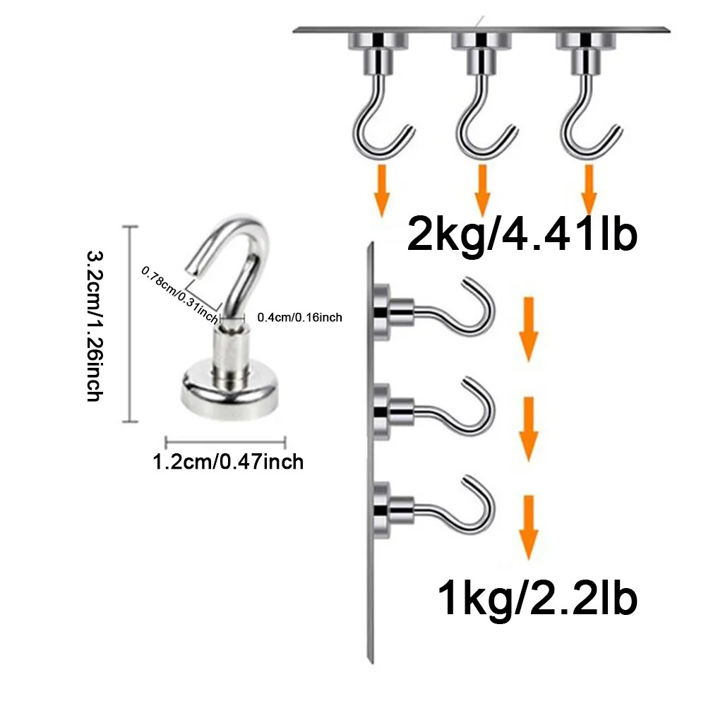 10 packs Heavy Duty Magnetic Hooks with Neodymium Magnets - Strong Cruise Hooks for Hanging, Gril... | Temu Affiliate Program