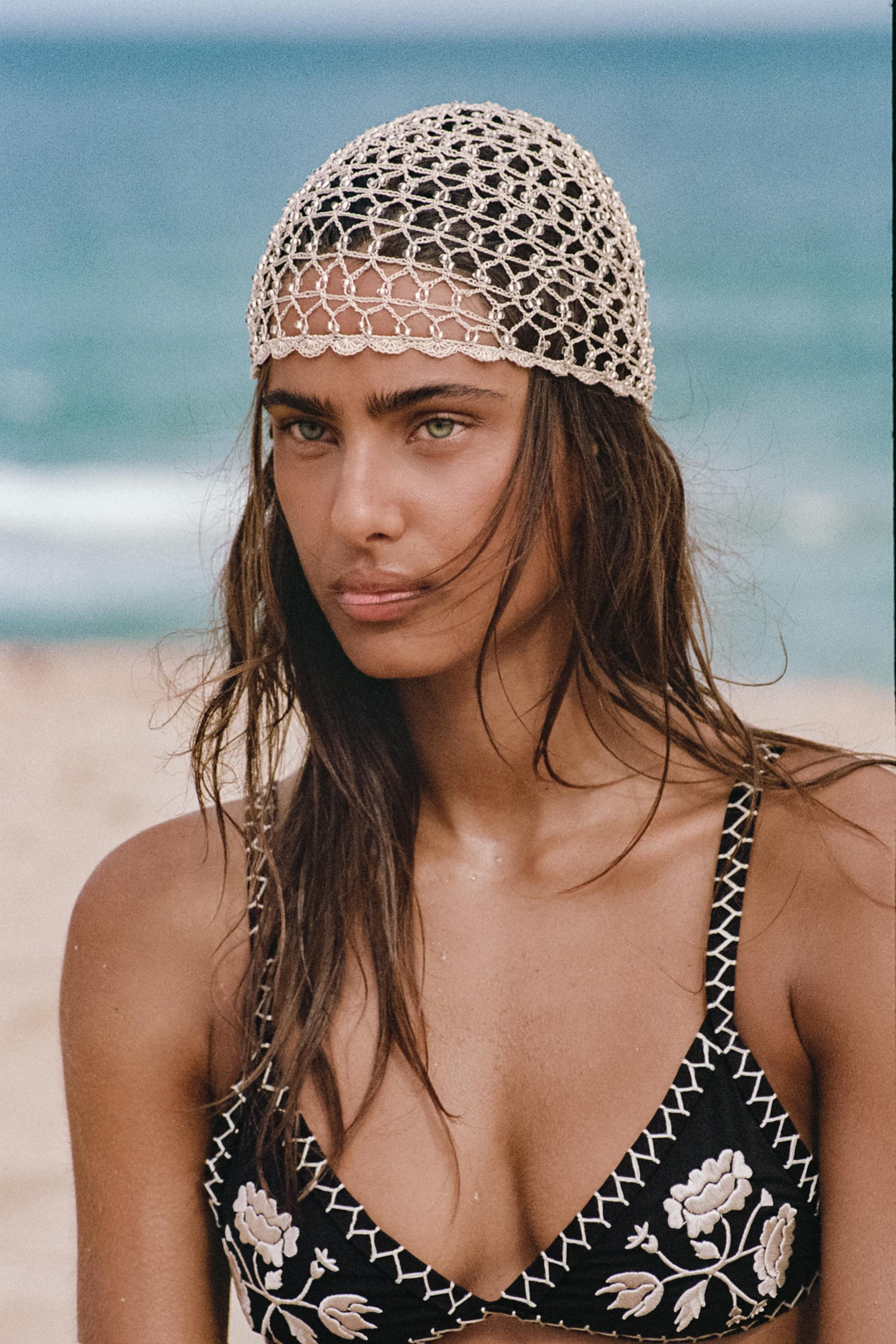 CROCHET BEADED SKULLCAP | Zara US