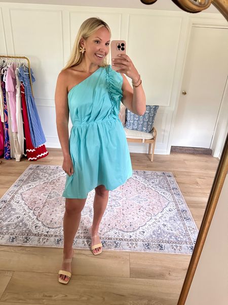 Cute summer cocktail dress! It zippers along the side - very flattering and comes in multiple colors! I’m wearing a med. wedding guest dress 

#LTKMidsize #LTKSeasonal #LTKWedding