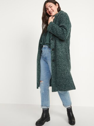 Relaxed Textured Overcoat for Women | Old Navy (US)