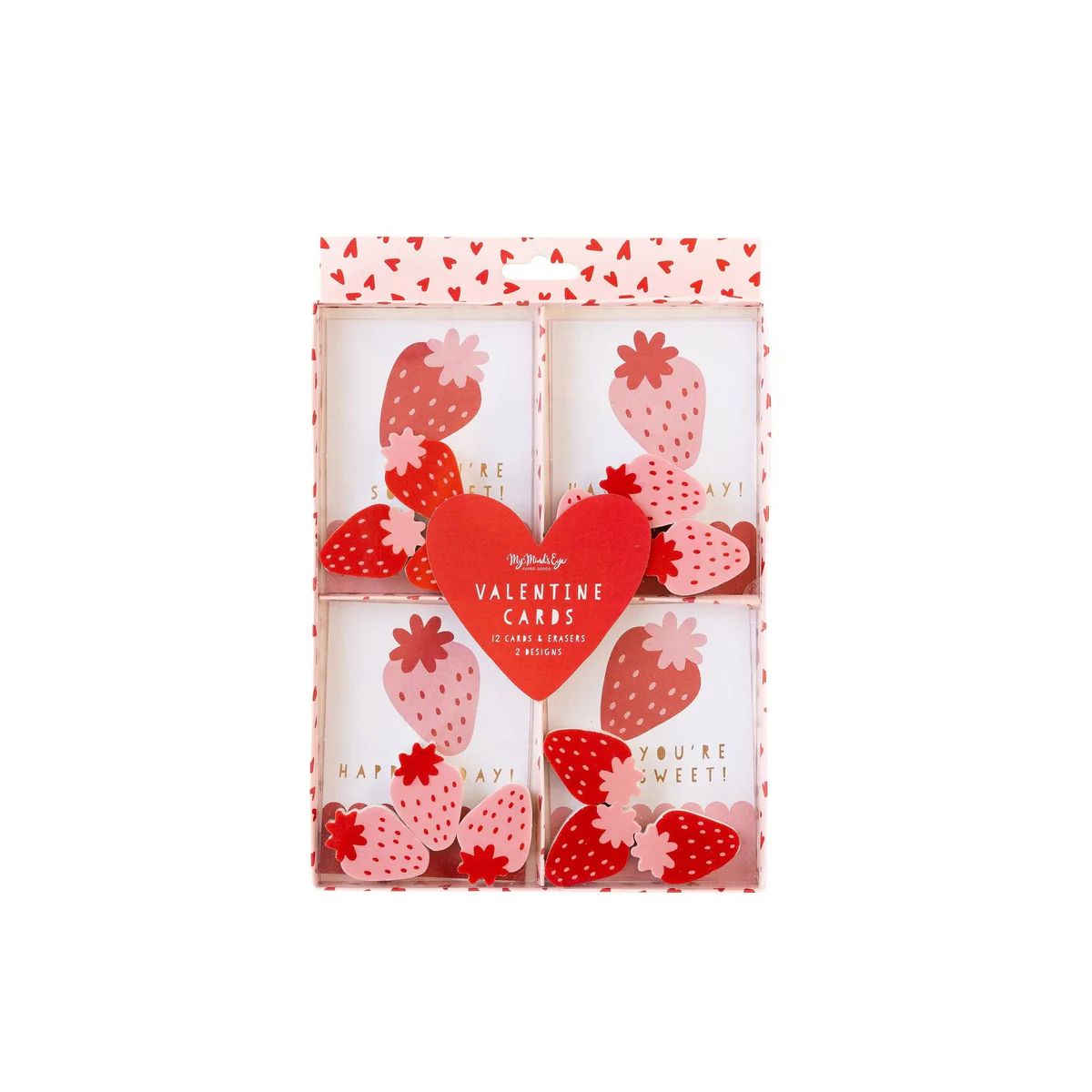 Strawberries and Hearts Valentine's Cards | Pretty Day