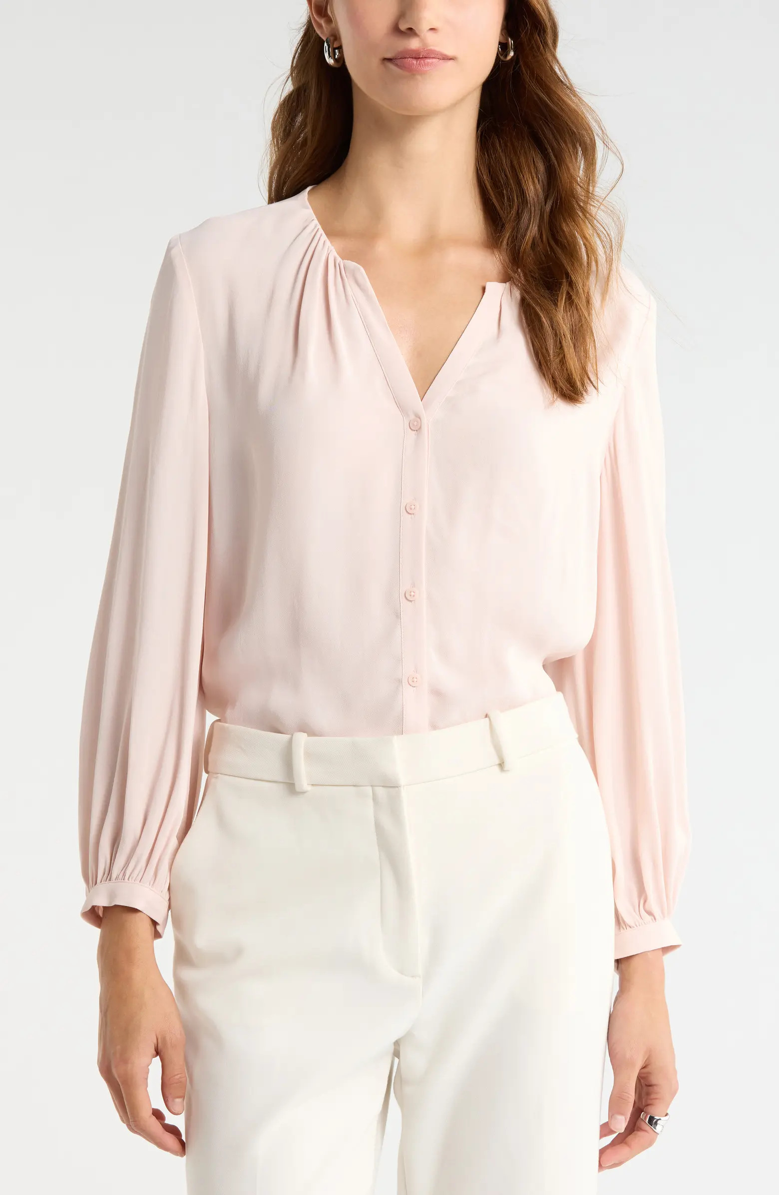 V-Neck Button-Up Top | Nordstrom