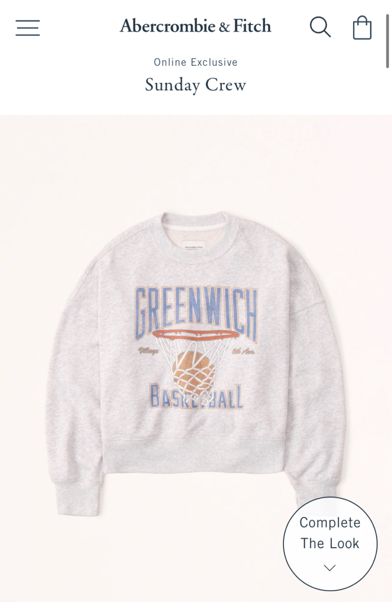 Abercrombie crewneck sweatshirt 
#basketball #sweatshirt #abercrombie 

#LTKsalealert #LTKunder100 #LTKGiftGuide