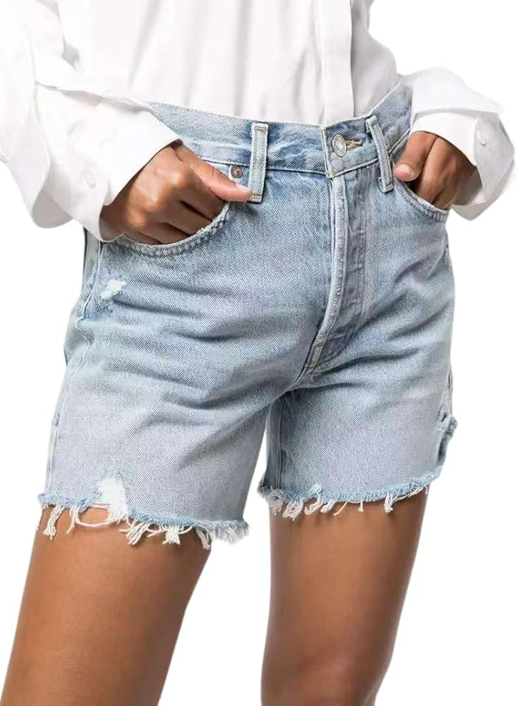 Jean Shorts Womens Summer Casual Stretchy Denim Casual Hot Short Jorts | Amazon (US)