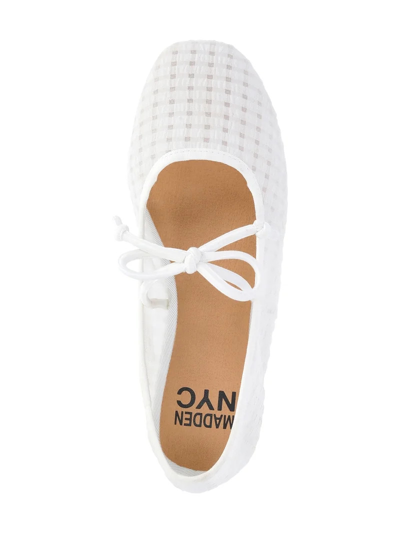 Madden NYC Little and Big Girls' Gingham Mesh Ballet Flats | Walmart (US)