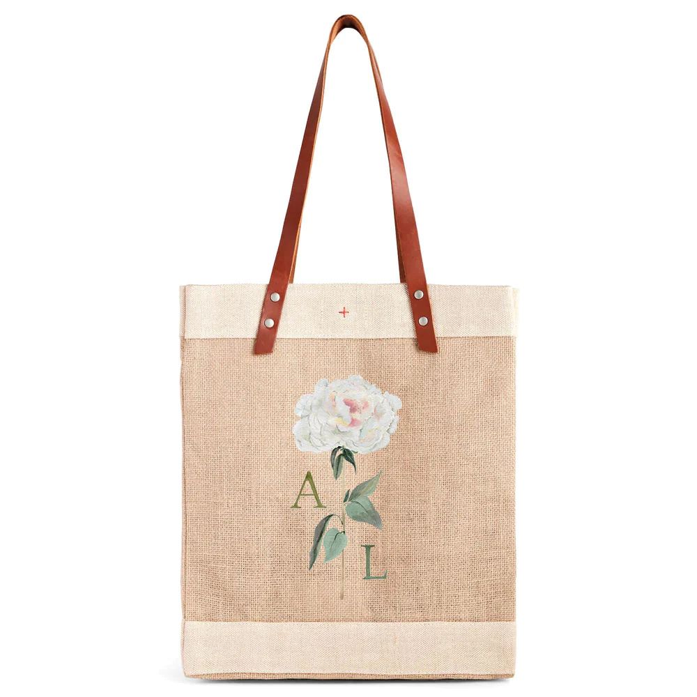 Market Tote in Natural Peony by Amy Logsdon | Apolis