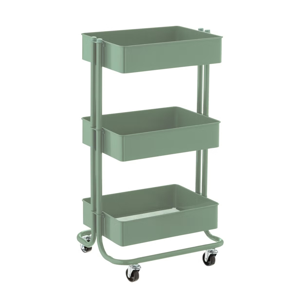 3-Tier Rolling Cart Sage | The Container Store