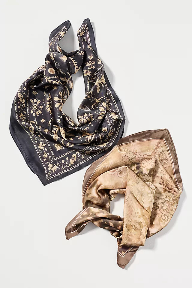 Satin Hair Scarves, Set of 2 | Anthropologie (US)