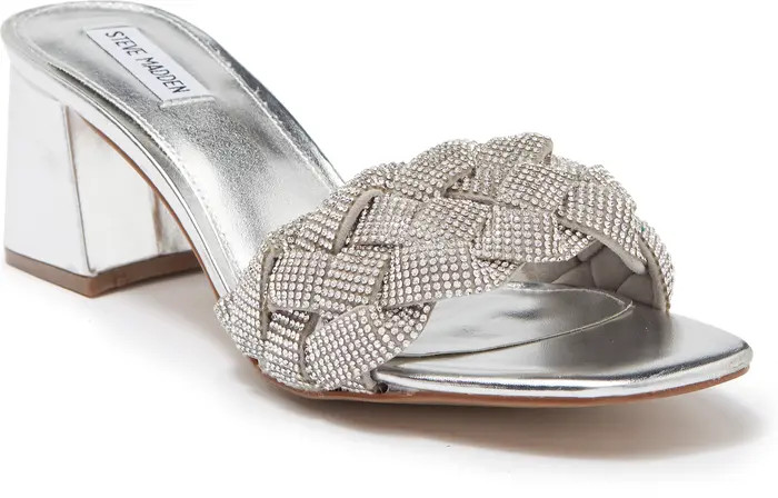 Maillot Braided Strap Rhinestone Heeled Sandal | Nordstrom Rack