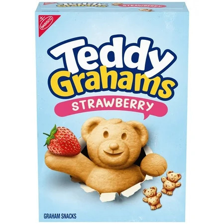 TEDDY GRAHAMS Strawberry Flavor Graham Snacks, Kids Snacks, 10 oz | Walmart (US)