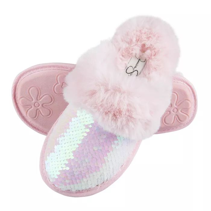 Jessica Simpson Girl's Micro-Suede Scuff Slippers | Target