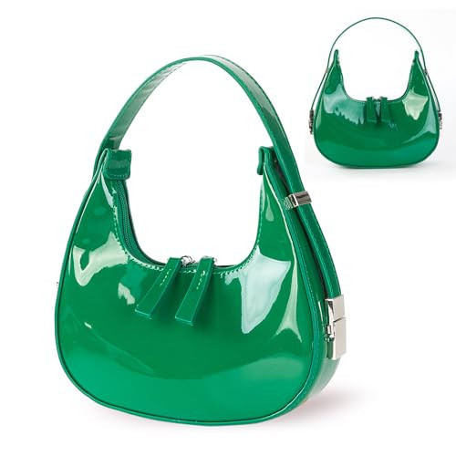 shoowyees Women's Crescent Shoulder Bags - Small Green Purse Y2k Top Handle Shoulder Hobo Tote Underarm Handbags Clutch bag (Green) | Amazon (US)