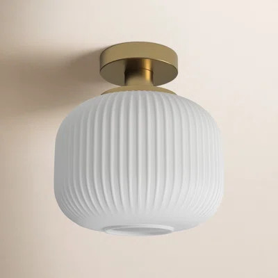 Jan Glass Semi Flush Mount | Wayfair North America