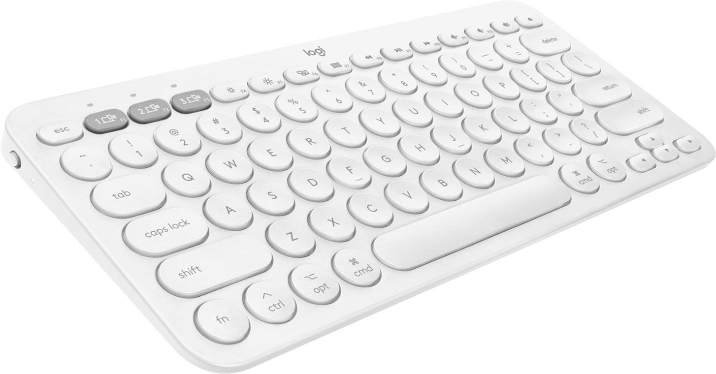 Logitech K380 TKL Wireless Bluetooth Scissor Keyboard for Mac with Compact Slim Profile Off-White... | Best Buy U.S.