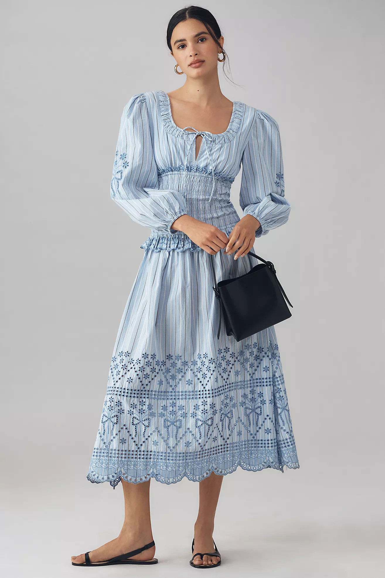 Damson Madder Nola Long-Sleeve Midi Dress | Anthropologie (US)