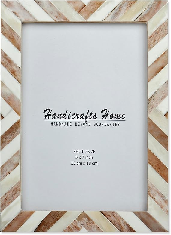 Handicrafts Home 5x7 Chevron Pattern Inspired Picture Frame - 5x7 Frames for Wall Hanging & Desk ... | Amazon (US)