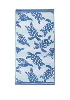 Crown & Ivy™ Turtle Printed Beach Towel | Belk