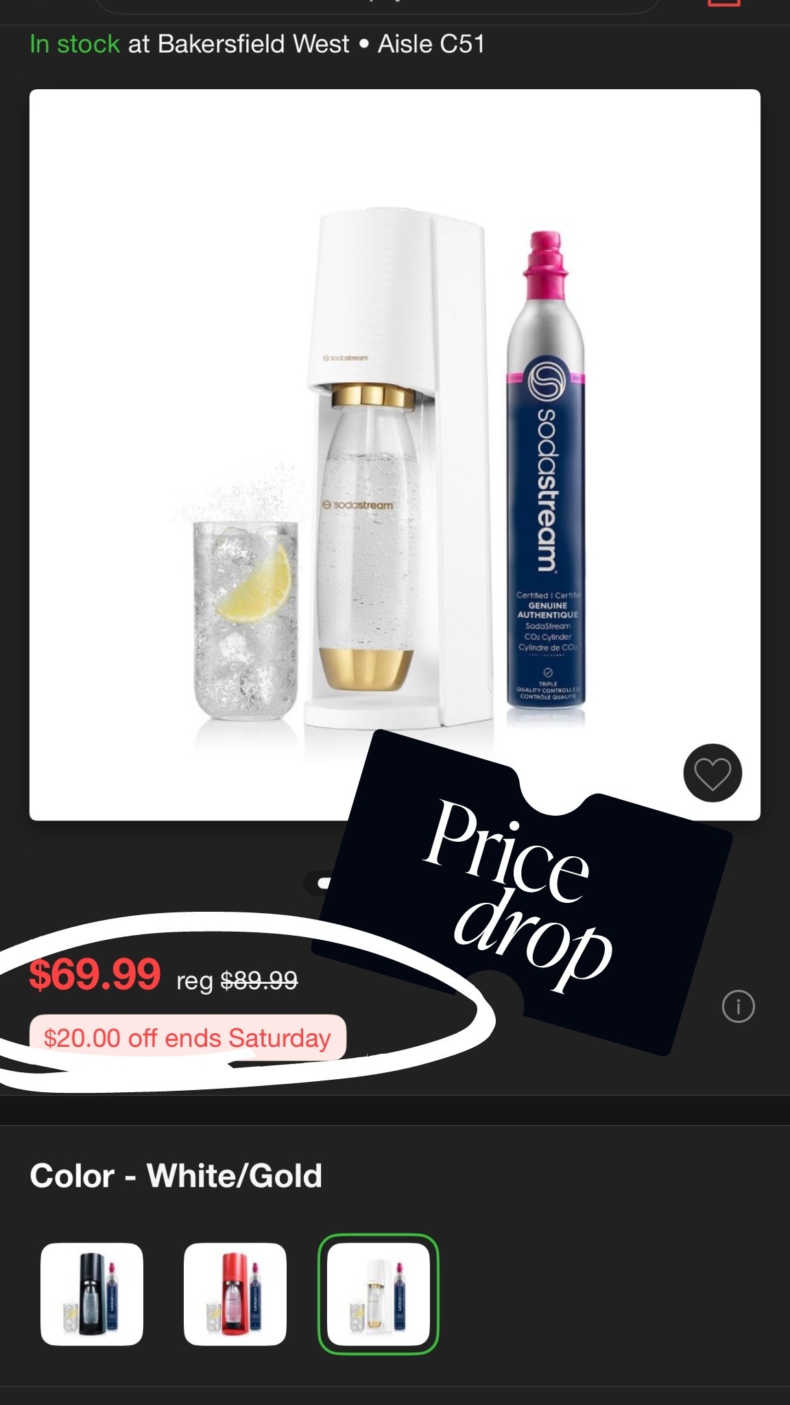 Price drop of my sodastream!!! $20 off at target! Offer ends sat june 14th! 

#LTKHome #LTKSummerEdit #LTKSaleAlert