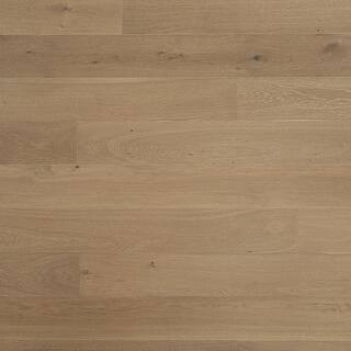 ASPEN FLOORING Eclipse White Oak 1/2 in. T x 7.5 in. W Water Resistant Wire Brushed Engineered Ha... | The Home Depot