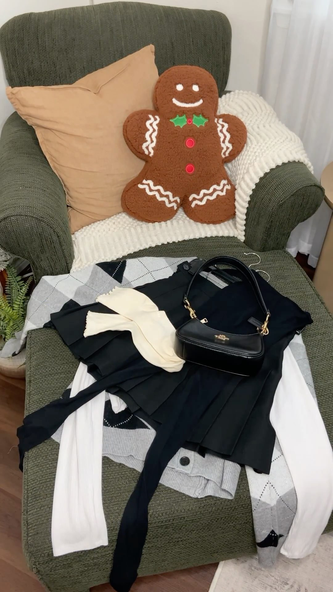 loafers are so chic, i don’t care what anyone says 🫶🏼 argyle cardigan outfit, argyle sweater outfit, preppy fall outfit, neutral preppy style, mock neck layered outfit, black tennis skirt outfit, ruffle socks outfit, loafers outfit aesthetic, fall preppy fashion, layered fall outfit, cute preppy outfit ideas, schoolgirl inspired outfit, neutral fall fashion, classic preppy look, prep inspired outfit, casual preppy style, neutral outfit aesthetic, fall layering outfit, chic schoolgirl look, classic wardrobe staples, cardigan outfit inspo, fall skirt outfit, tights and loafers outfit, cozy preppy vibes, pinterest preppy outfit, preppy aesthetic, fall fashion inspo, neutral color palette outfit, cute cozy outfit, timeless outfit ideas, aesthetic fall style, minimal preppy outfit, classic fall aesthetic  

 #LTKHoliday #LTKgrwm #LTKootd