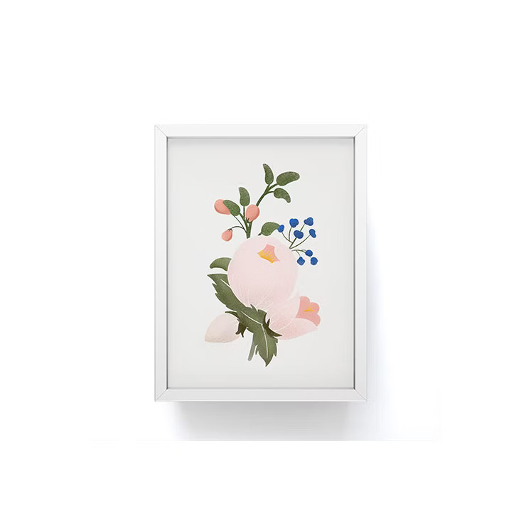 Showmemars Delicate florals no2 Framed Mini Print - Society6 | Target