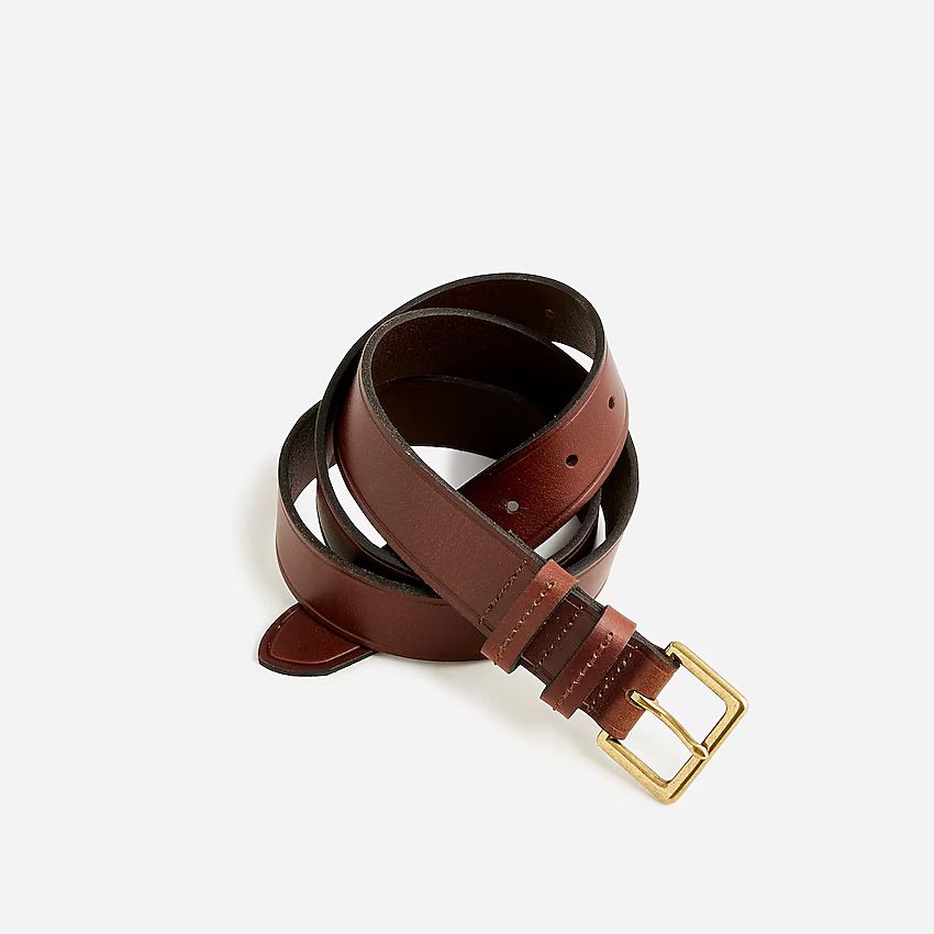 Italian leather pull-up single-prong buckle belt | J.Crew US