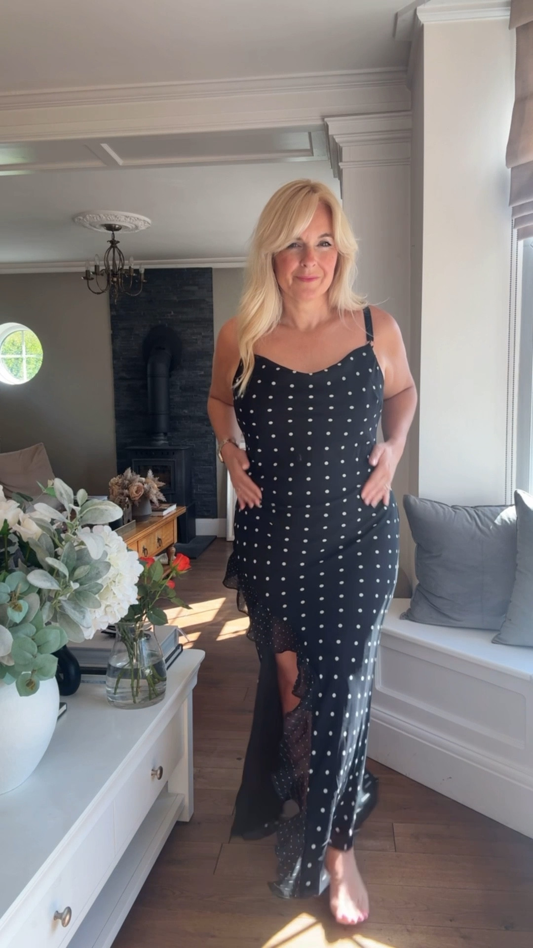 The perfect occasion dress ⚫️⚪️
Summer dress occasion wear wedding guest polka dots holiday dress 

#LTKuk #LTKsummer #LTKspring