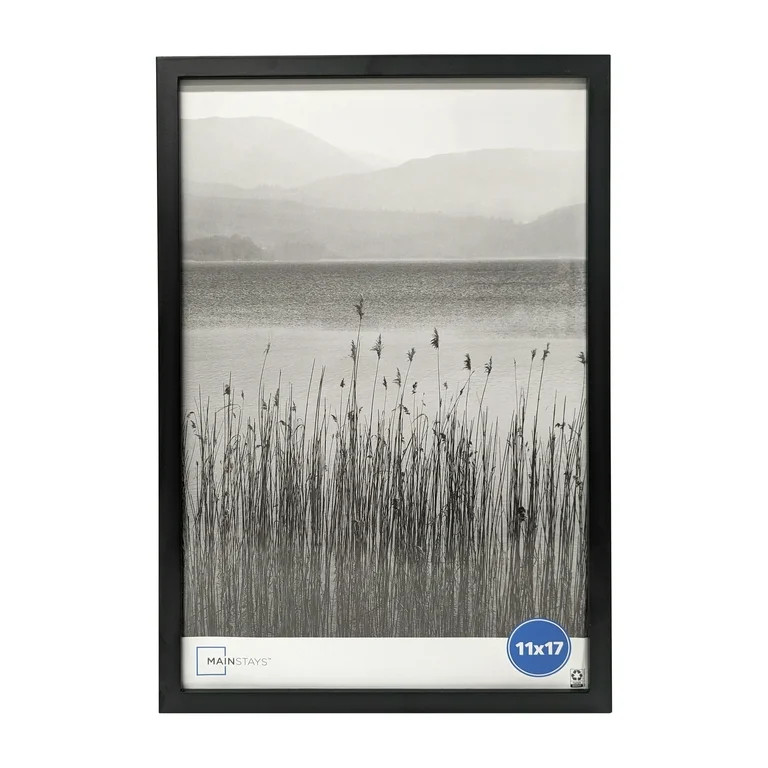 Mainstays – 11x17 Picture Frame – Black Gallery Linear Program Wall Photo Frame | Walmart (US)