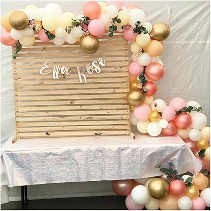 BCARICH Pastel Balloons Arch Garland, 100 pcs Pink, Yellow, Orange, Rose Gold, White and Gold Org... | Amazon (US)