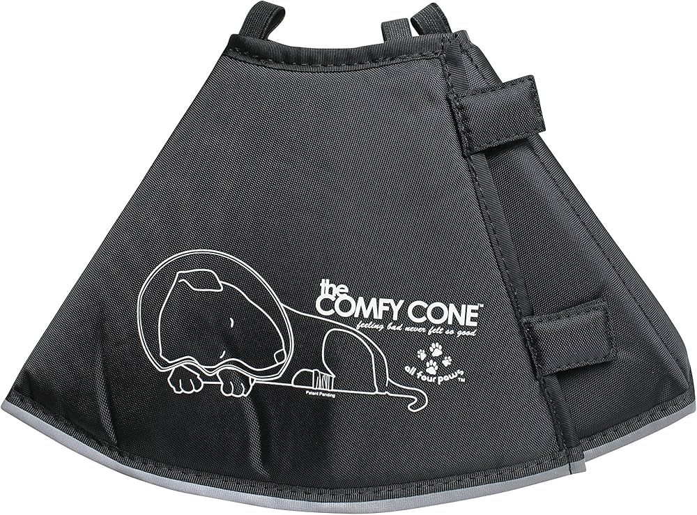 Comfy Cone Pet Cone for Dogs, Cats, Small-Long, Black - Comfortable Soft Dog Cone Collar Alternat... | Amazon (US)