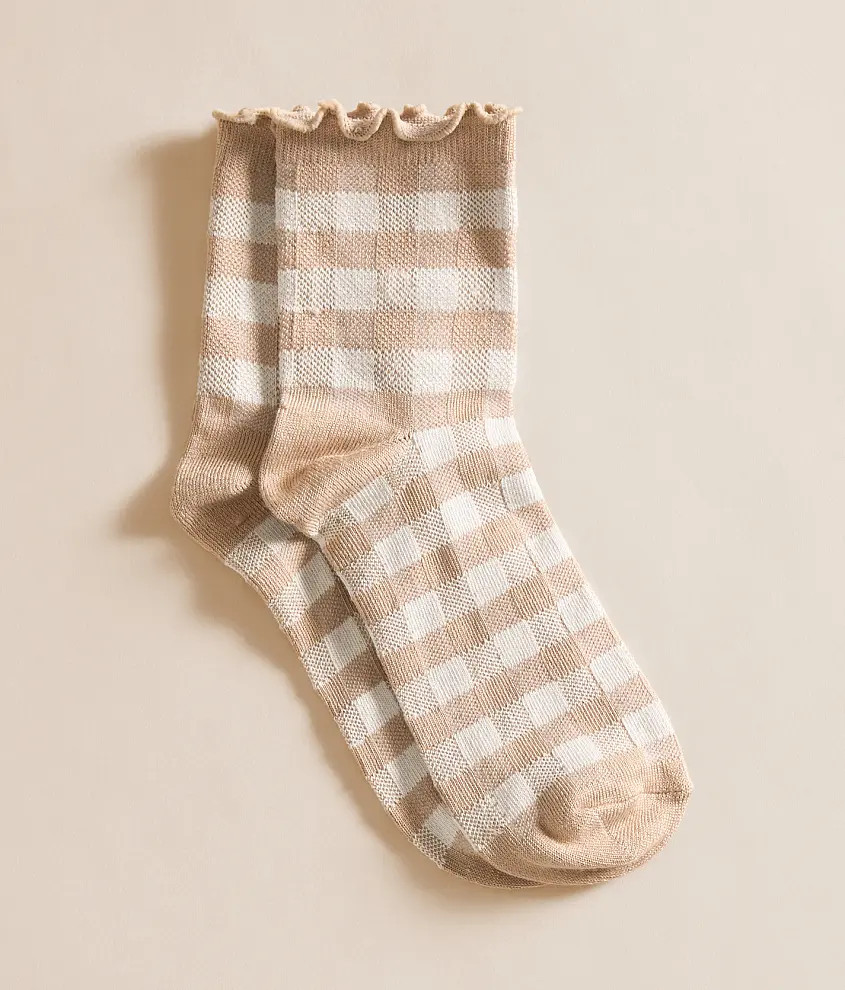 Checkered Quarter Socks | Buckle