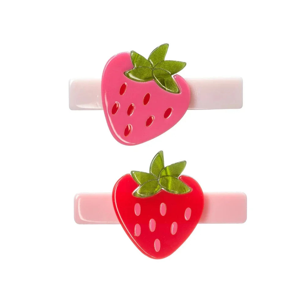 Strawberry Red Pink Hair Clips | The Horseshoe Crab