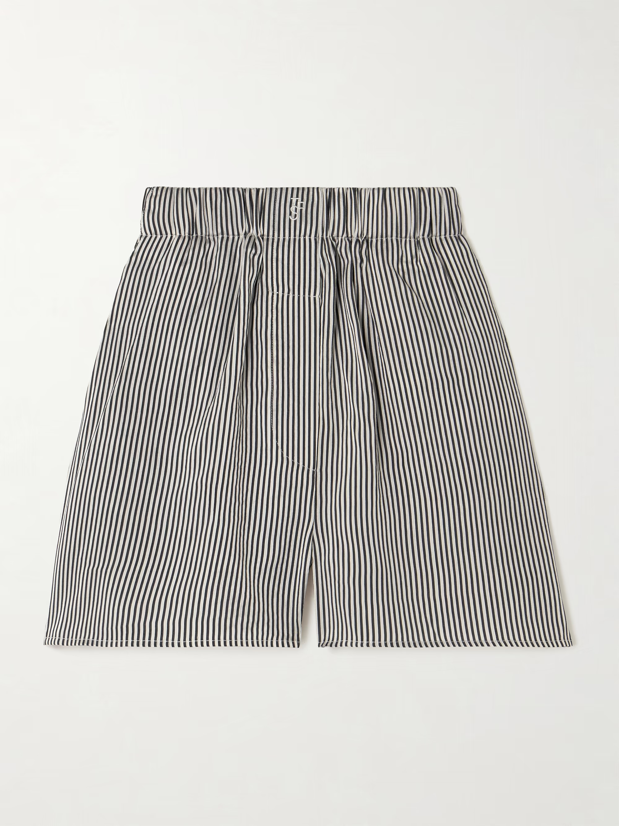 Lui embroidered striped woven shorts | NET-A-PORTER APAC