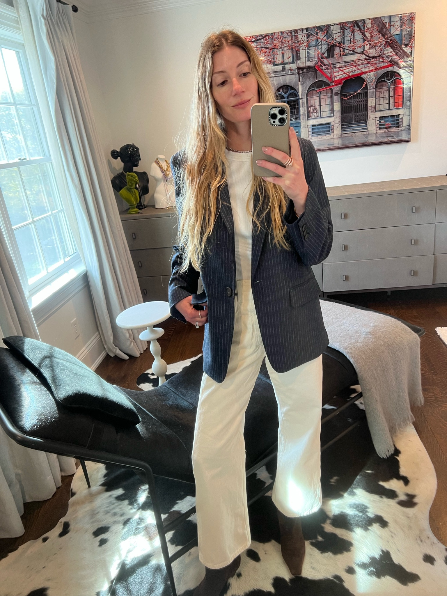 Fave Vince picks

Blaser xs 
Skirt xs 
Sweater xs 

Cream jeans size down one 
Boots true to size 
Tank small


#LTKstyletip #LTKfindsunder100 #LTKworkwear