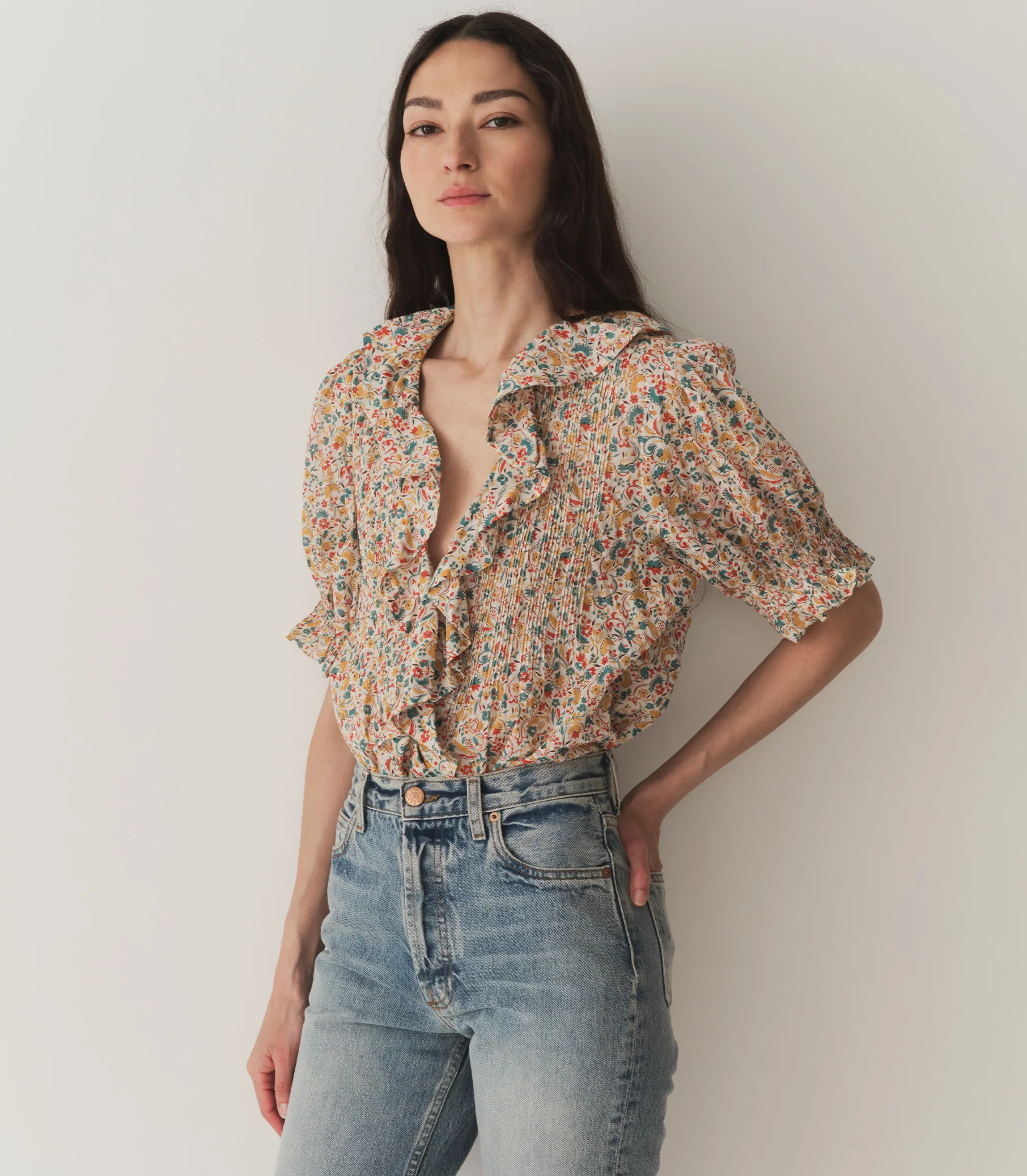 Henri Top - Wild Clover Floral | DÔEN | DOEN
