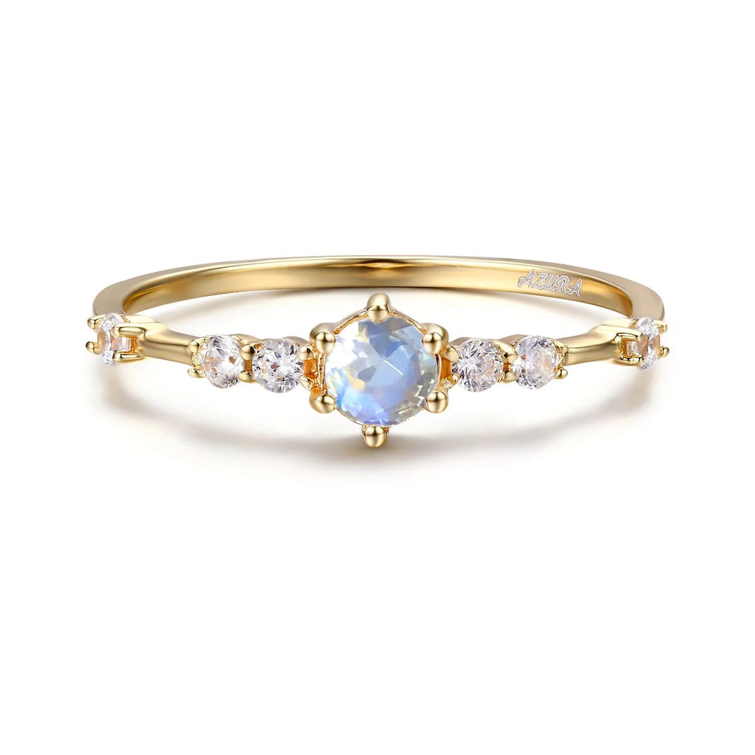 The Center of the Universe Moonstone Ring (Yellow Gold) | Azura New York