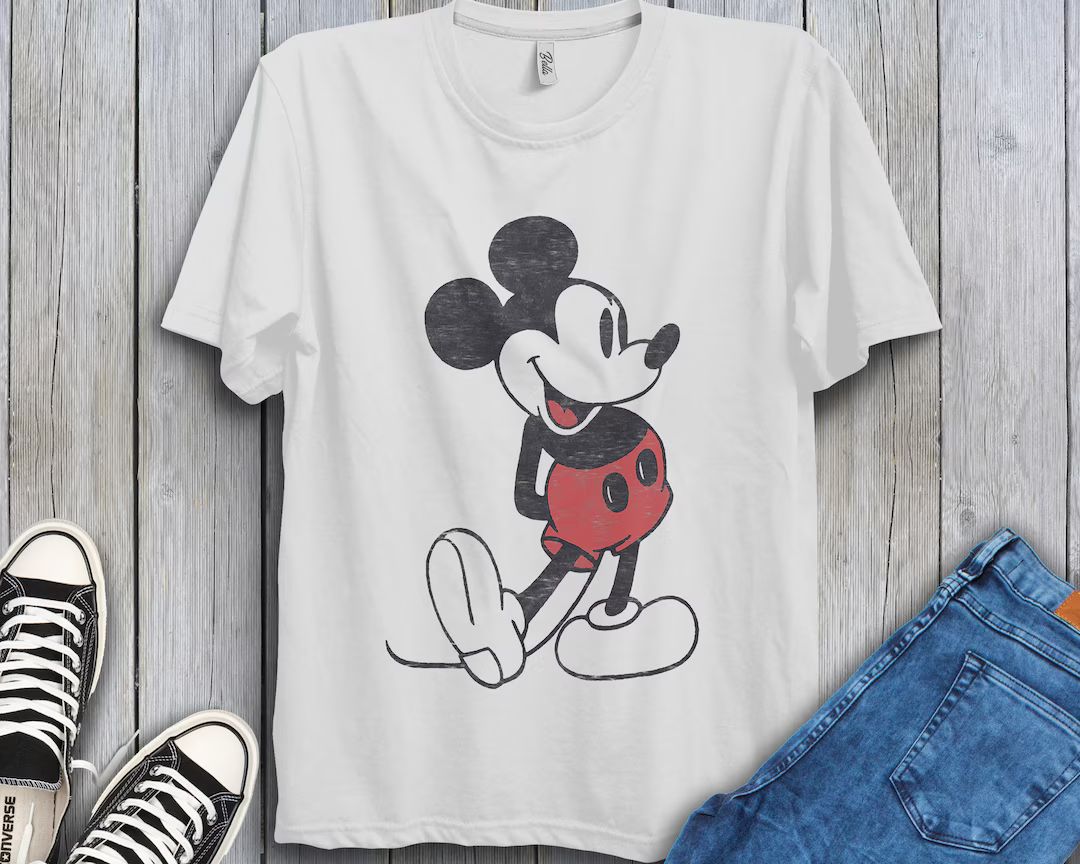 Disney Mickey & Friends Mickey Mouse Vintage Portrait T-shirt - Etsy | Etsy (US)