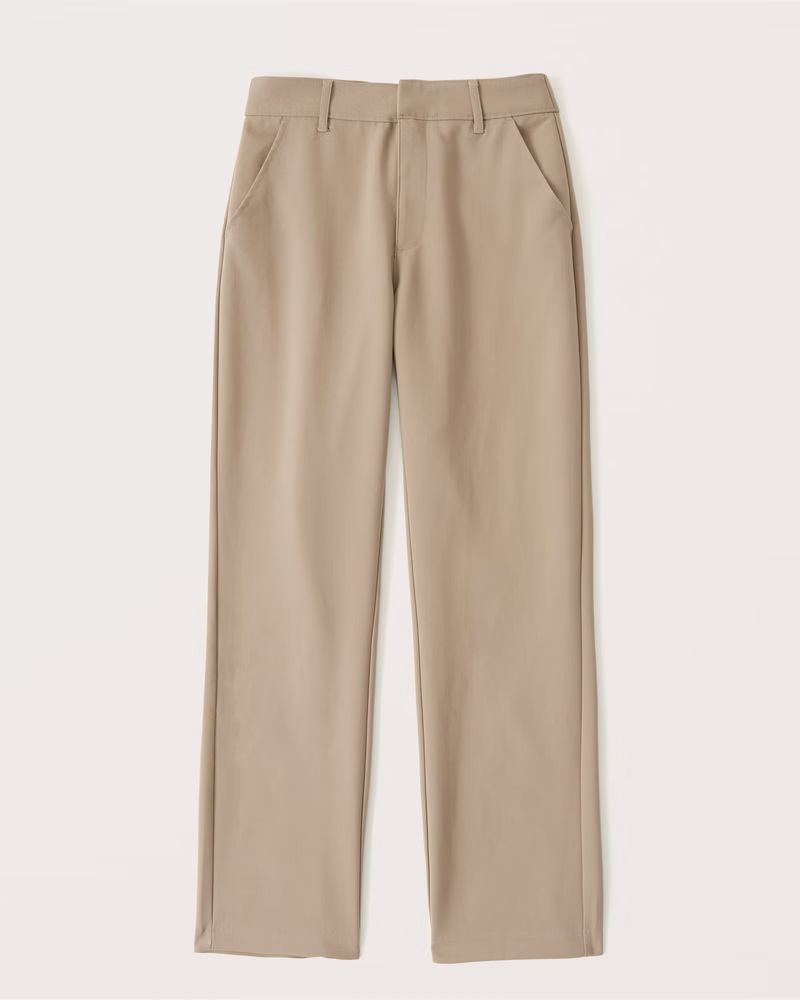 Tailored Menswear 90s Straight Pants | Abercrombie & Fitch (US)