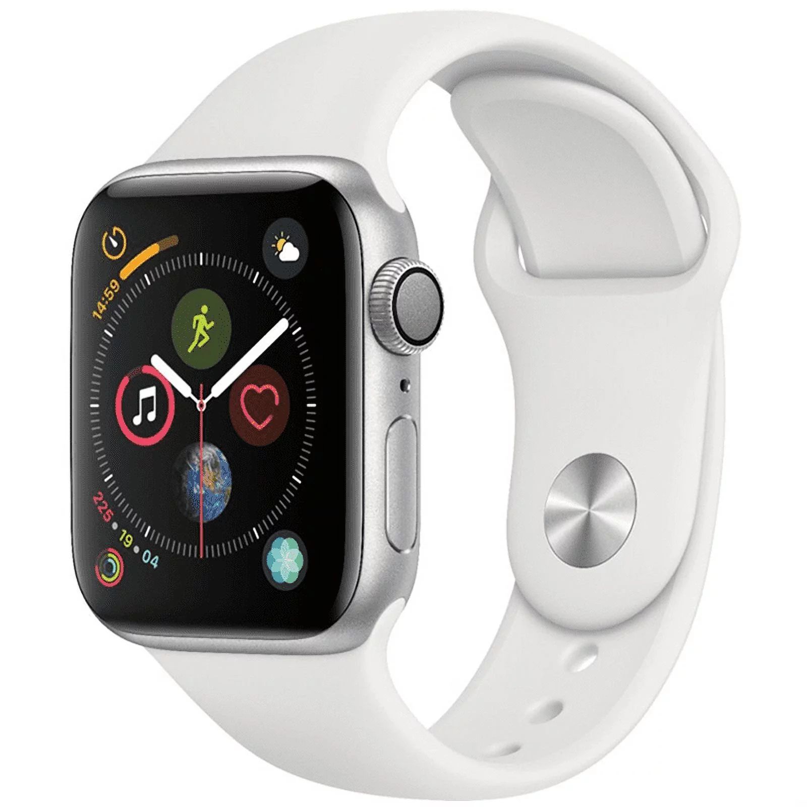 Used Apple Watch Series 4 40mm - GPS - Silver - White Sport Band | Walmart (US)