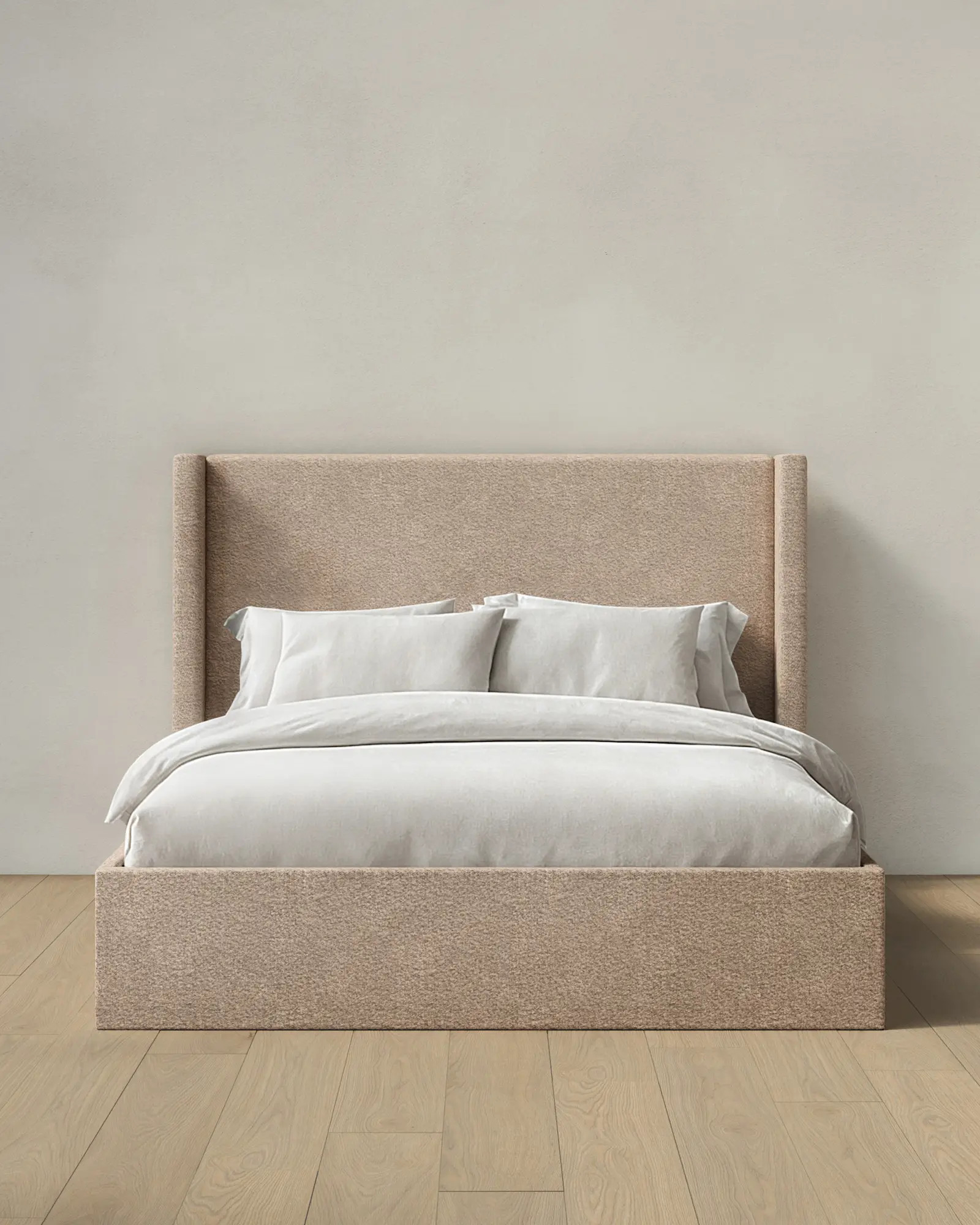 Plush Boucle Wingback Bed | Quince