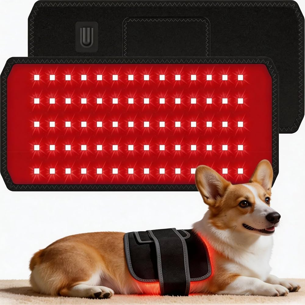 13.8"*7" Red Light Therapy Pad for Dogs Body, 70 LEDs Redlight Therapy Wrap with Timer, Heating M... | Amazon (US)