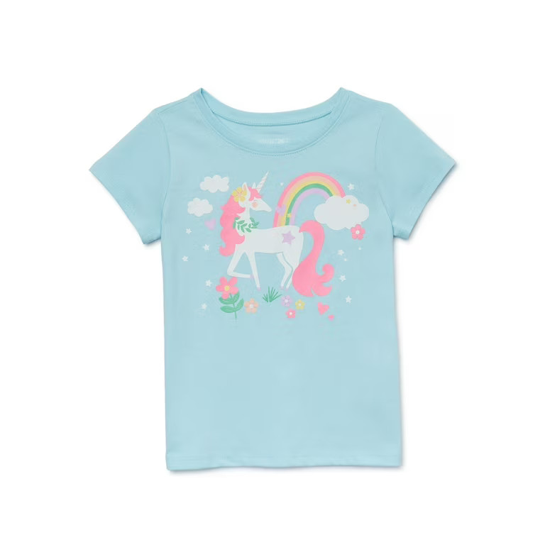 Garanimals Toddler Girl Short Sleeve Graphic T-Shirt, Sizes 18M-5T | Walmart (US)