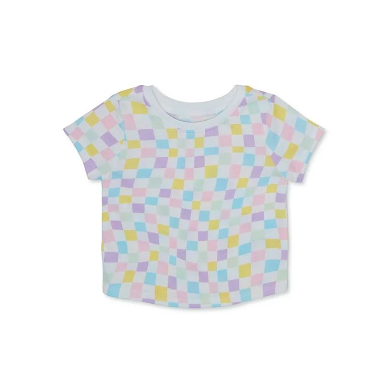 Garanimals Baby Girl Short Sleeve Print T-Shirt, Sizes 0-24 Months - Walmart.com | Walmart (US)