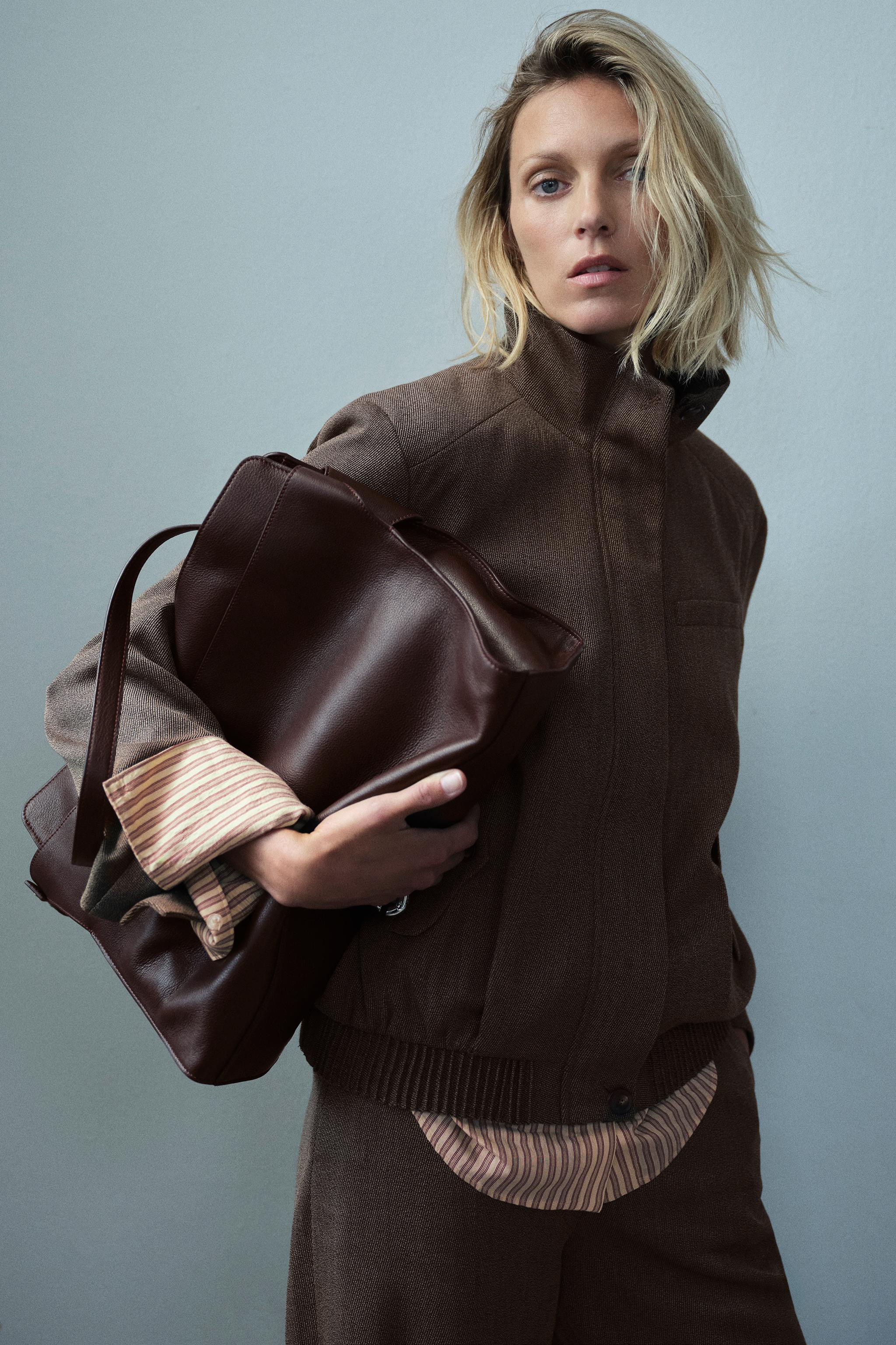 LEATHER MAXI SHOPPER BAG | Zara US