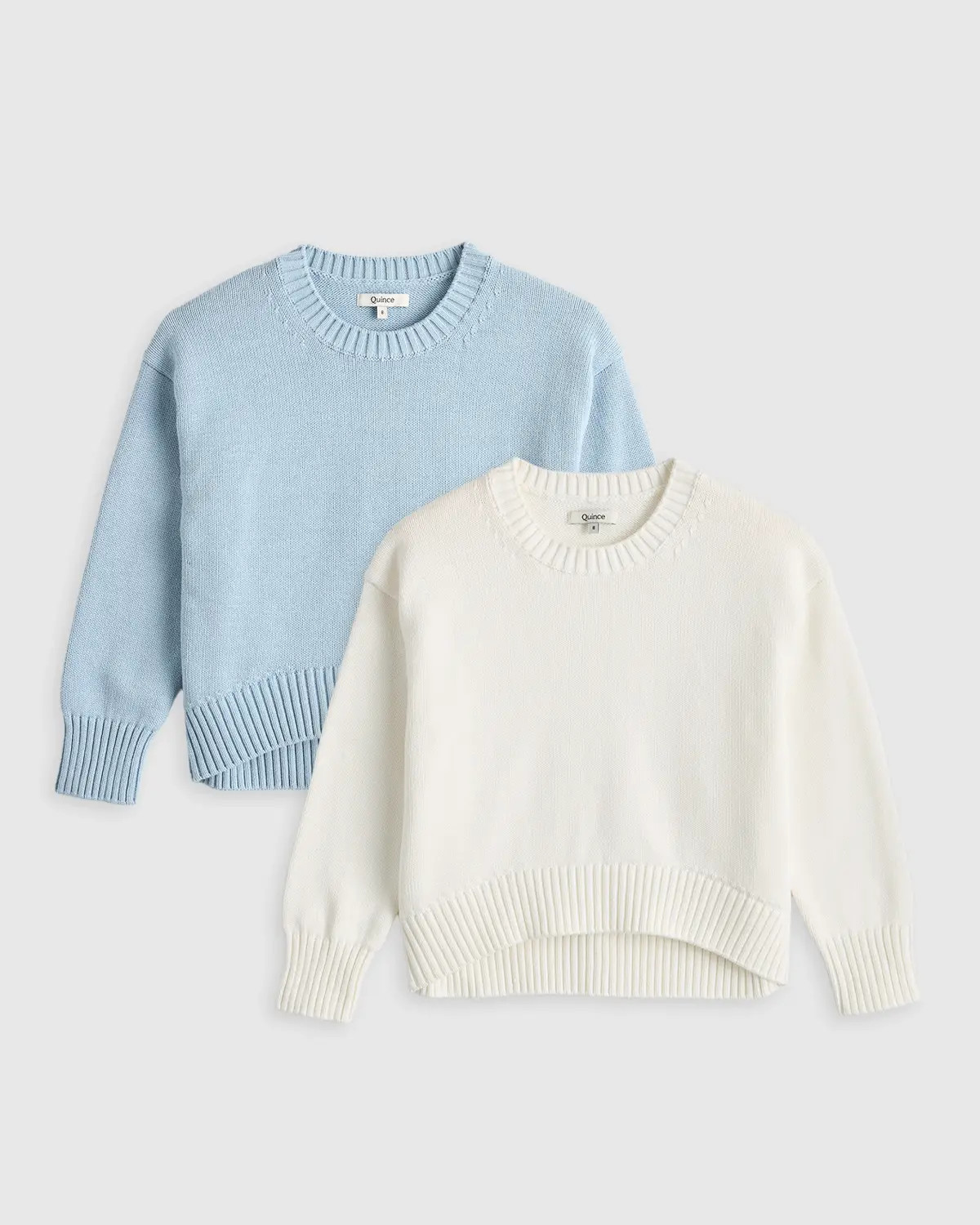 100% Organic Cotton Crew High-Low Sweater (2-Pack) | Quince