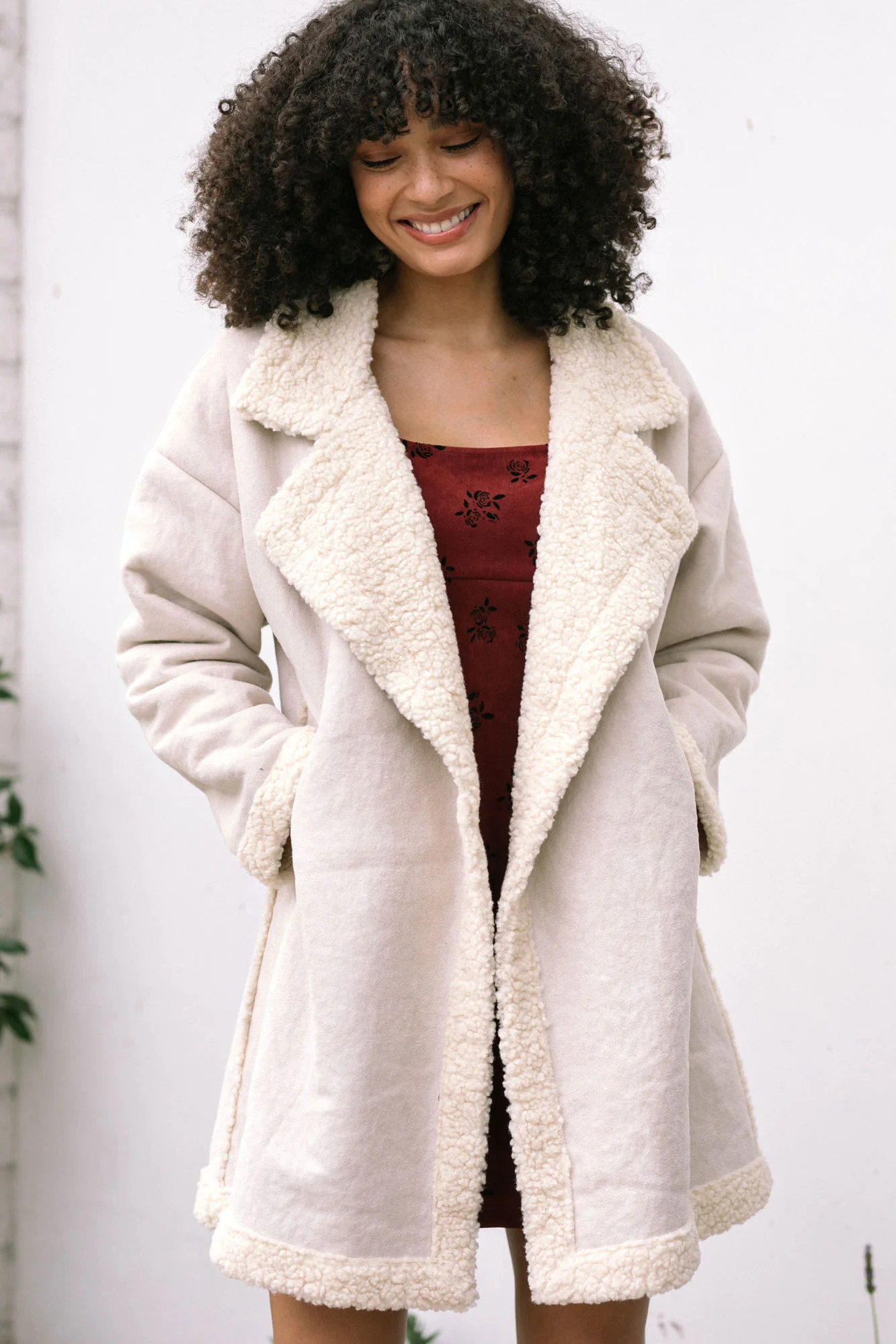 Taryn Sherpa Lined Coat | Morning Lavender