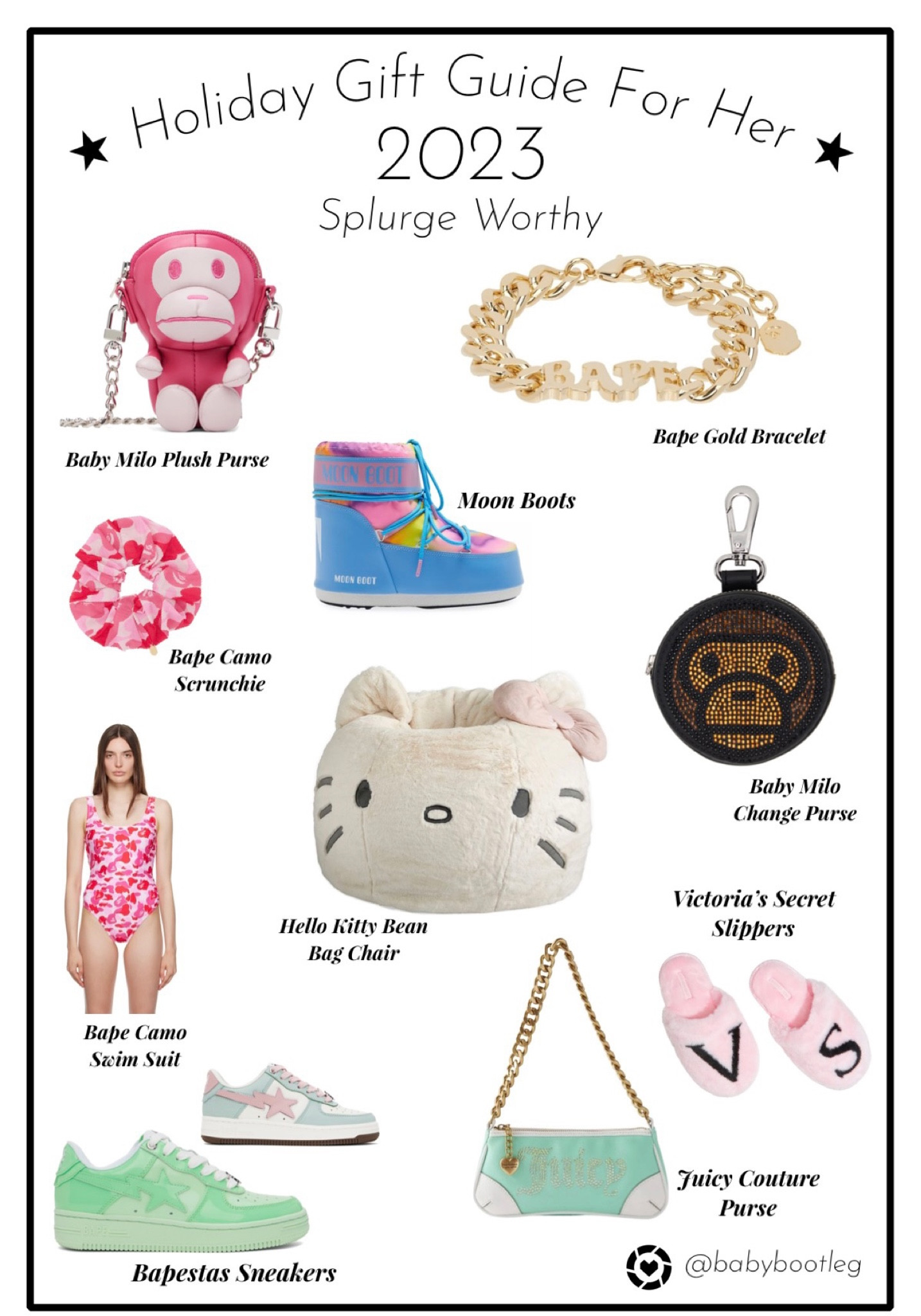 Holiday gift guide 2023 for her $plurge worthy #hellokitty #bape #girly #giftideas #y2k

#LTKSeasonal #LTKHoliday #LTKGiftGuide