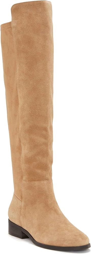 Juliet Holy Womens Knee High Boots Round Toe Chunky Block Heels Suede Fashion Winter Booties | Amazon (US)