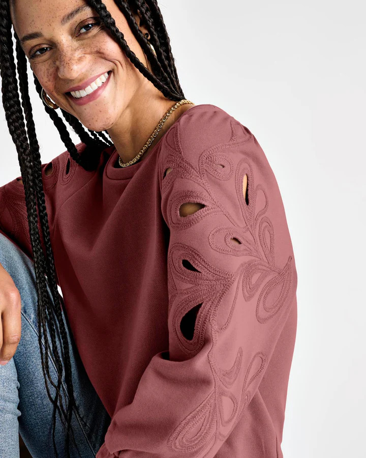 Serena Embroidered Sweatshirt | Splendid